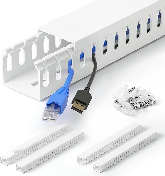 66in Professional Server Rack Cable Management Raceway, H1.4in x W1.6in Cable by ZhiYo
