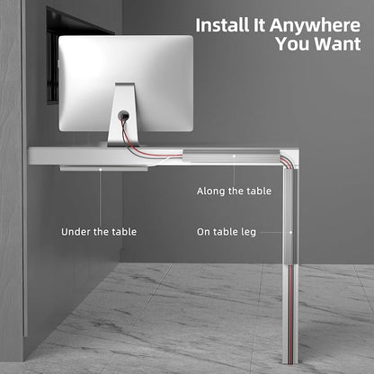 YECAYE 157in Cable Management, Cord Organizer, Easy Install Self-Adhesive Cable - Image 3