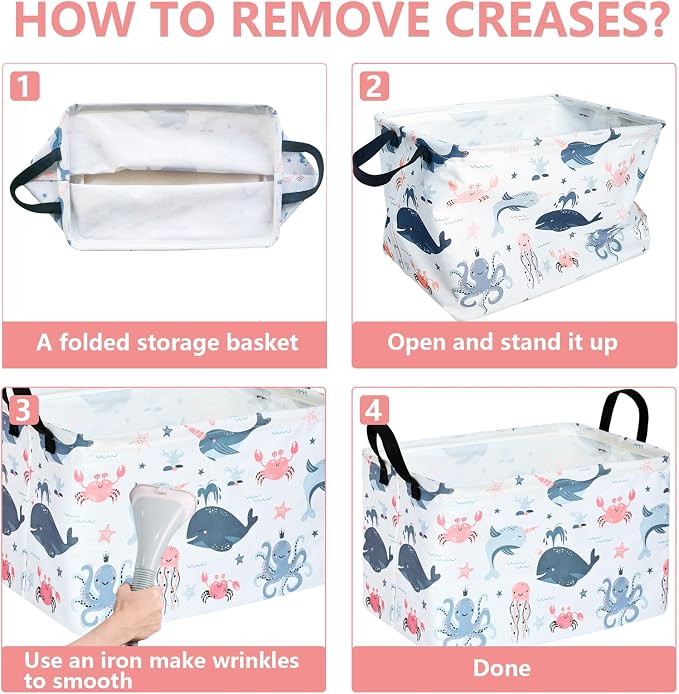 MAIZMZ Cute Storage Basket Gifts Basket Toys Organizer Waterproof Kids Hamper - Image 7
