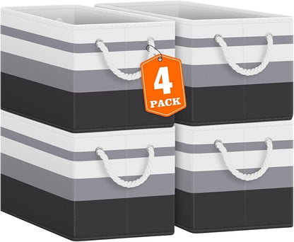 Storage Bins 4-Pack, Foldable Storage Baskets by Fabtotes