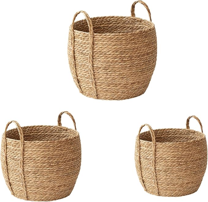 Woven Planter Basket, Natural Handwoven - Image 6