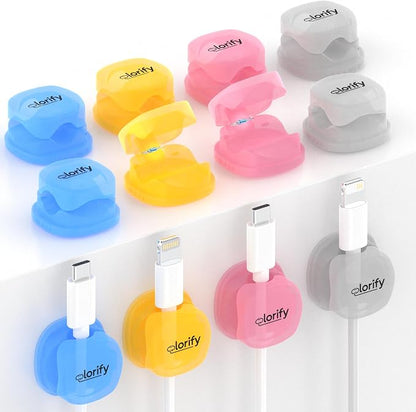 12 Pack Spring Cable Clips, Adhesive Cord Holders by Unknown