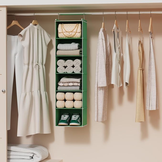 MAX Houser 6-Shelf Hanging Closet Organizer, Hanging Storage Shelves - Image 5