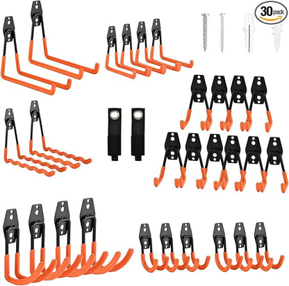 30 Pack Heavy Duty Steel Storage Hooks by Rlipily