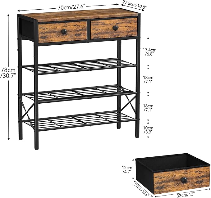 Shoe Rack for Entryway, 4 Tier Shoe Organizer - Image 3