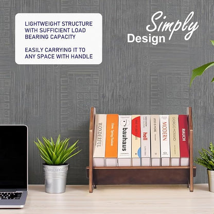 2 Pack Desktop Bookshelf, Stackable Book Organizer - Image 5