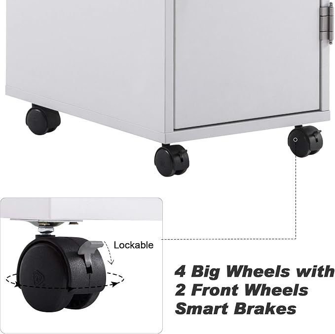 BarberPub Beauty Salon Trolley Storage Cart Hair Dryer Holder Stylist Equipment - Image 6