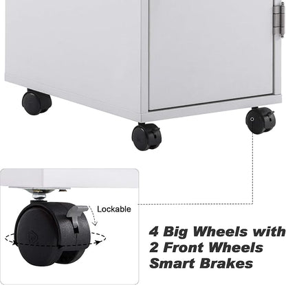 BarberPub Beauty Salon Trolley Storage Cart Hair Dryer Holder Stylist Equipment - Image 6