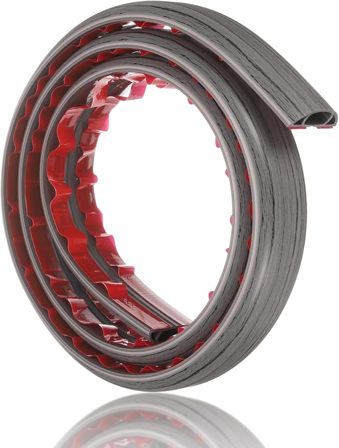 HARFINGTON 4ft Cord Cover Floor W0.6 x H0.33 Inner Channel PVC Hide Extension - Image 3