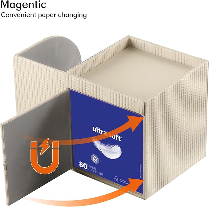 Modern PU Leather Cube Tissue Box Cover - Image 4