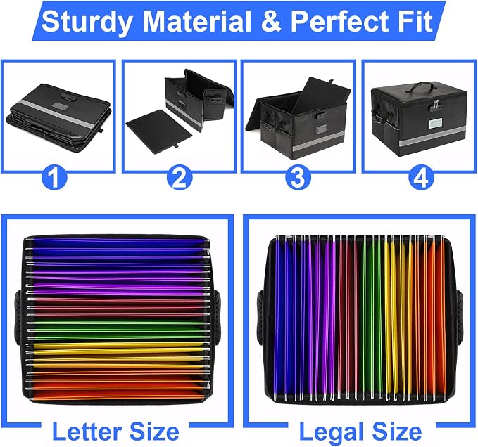 EXLIFBAG File Organizer, Fireproof File Box - Image 4