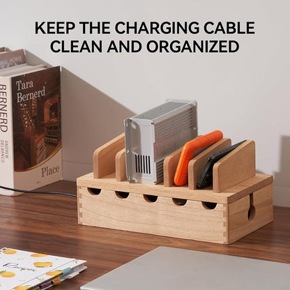 KIRIGEN Wood Charging Station Rack Organizer - Image 6
