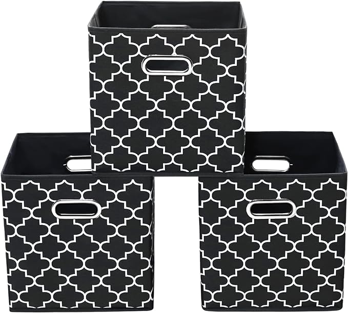 11 Inch Cube Storage Bins, Fabric Cube Organizer Bins by Yunkeeper