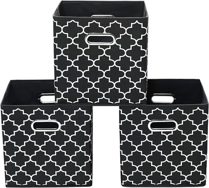 11 Inch Cube Storage Bins, Fabric Cube Organizer Bins by Yunkeeper