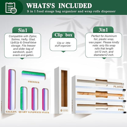 Calmbee 9 in 1 Bamboo Storage Bag Organizer - Image 3