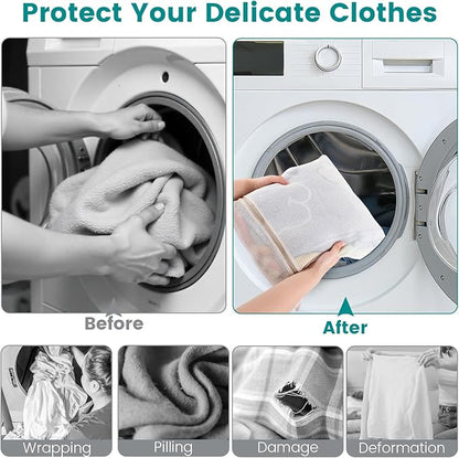 Dntorx 4 Pack Durable Cotton Mesh Laundry Bags - Image 3