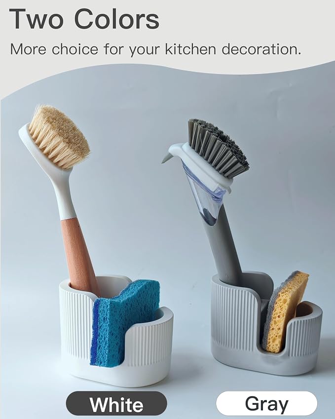 2-in-1 Diatomite Sponge Holder for Kitchen Sink, Quick-Drying Dish Sponge and - Image 5