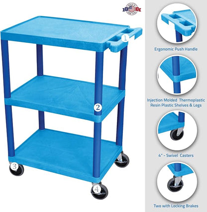 Luxor HE34-BU Utility Cart - Image 2