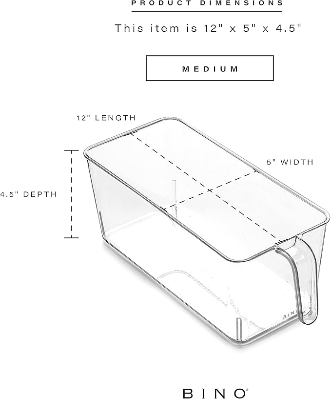 BINO l Plastic Storage Bins l THE HOLDER COLLECTION l 2-Pack, Large Multi-Use - Image 3