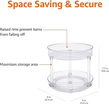 Amazon Basics Lazy Susan Turntable Organizer, 2 Tier - Image 3
