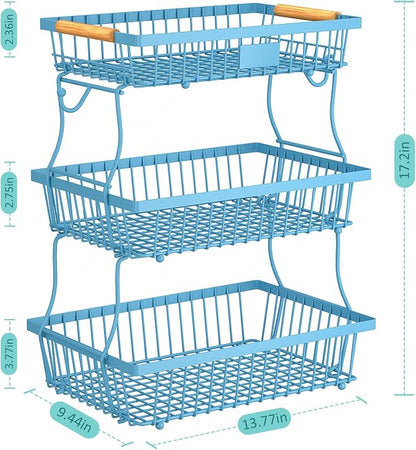 3 Tier Fruit Basket for Kitchen Counter - Image 4