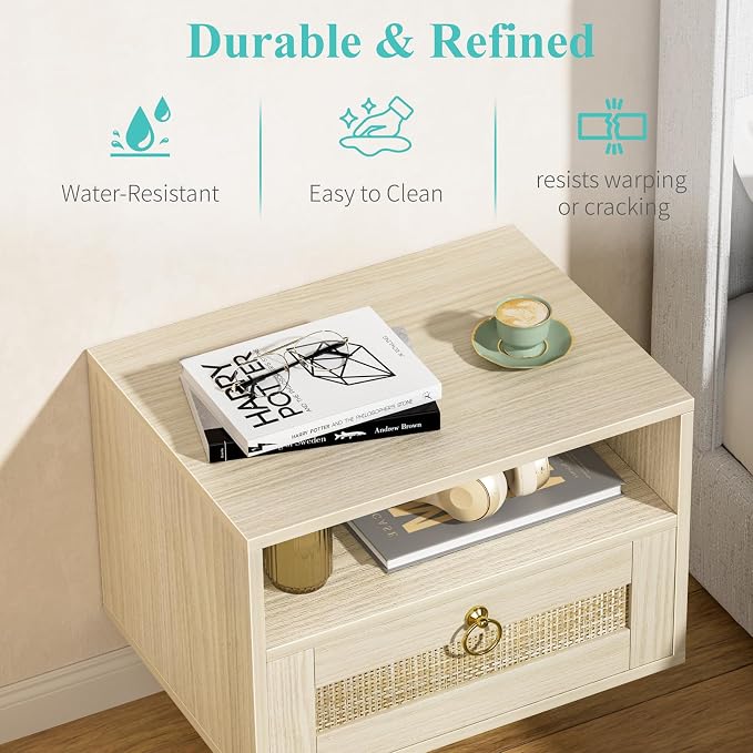 Floating Nightstand with Drawer - Image 4