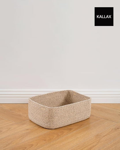 Small Woven Basket, 13.5 x 9.5 x 5 Inches, Storage Basket - Image 8