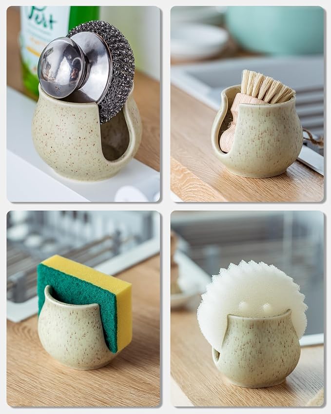 Ceramic Dish Sponge Holder, Sponge Caddy - Image 5