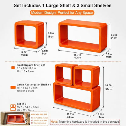 HJZALMI Floating Cube Wall Shelves, - Image 3