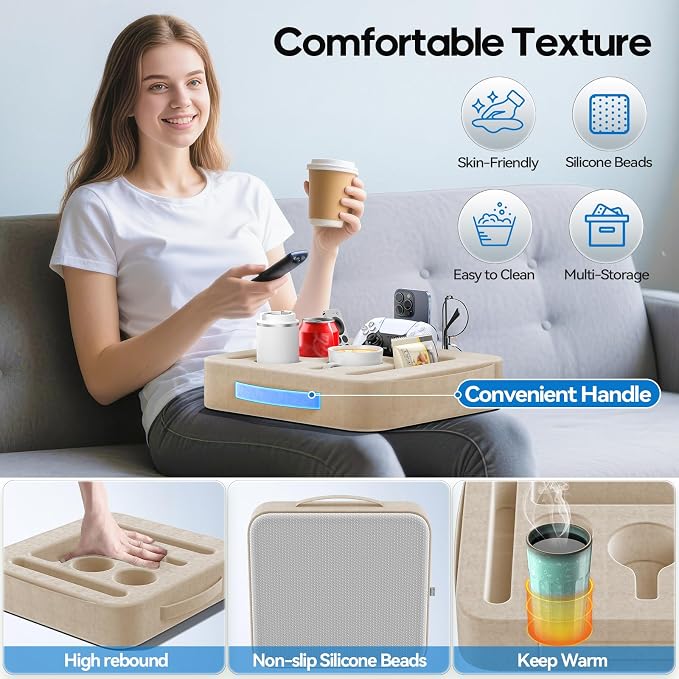 Couch Cup Holder Tray, Couch Caddy - Image 5