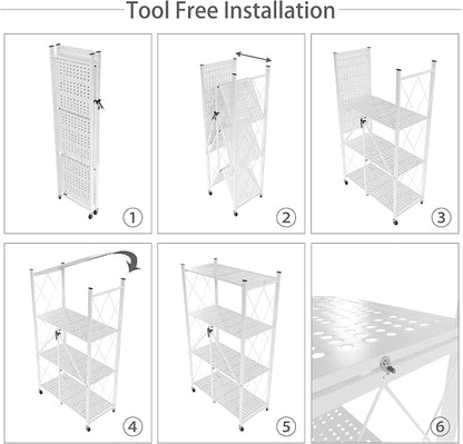 4 Tier Foldable Storage Shelf - Image 7