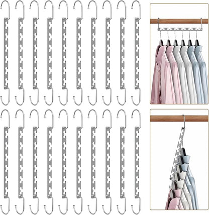 Space Saving Hangers for Clothes 20 Pack, Sturdy Metal Hangers Wardrobe by SindaxAllforlife