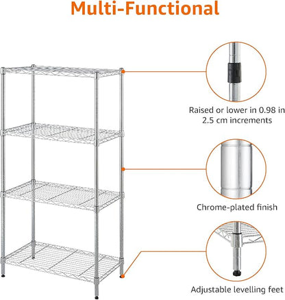 Amazon Basics 4-Shelf Adjustable, Storage Shelving Unit, Steel Organizer Wire - Image 5