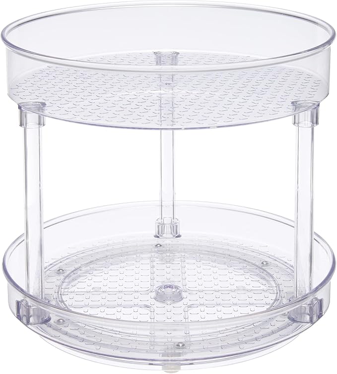Amazon Basics Lazy Susan Turntable Organizer, 2 Tier by AmazonBasics