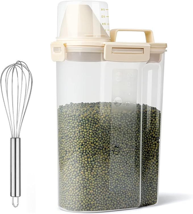 Uppetly Rice Airtight Dry Food Storage Containers, BPA Free Plastic Storage Bin by Uppetly
