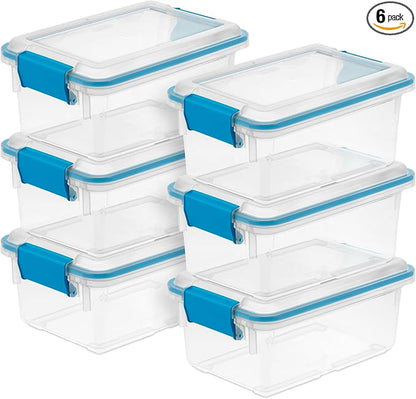 Sterilite 6-Pack Gasket Box, Weather-Resistant Storage Bins by Sterilite