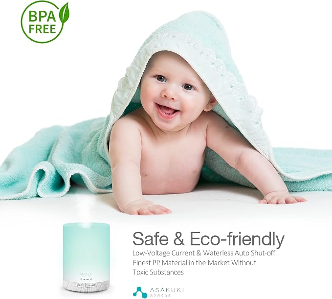 ASAKUKI 300ML Essential Oil Diffuser, Quiet 5-in-1 Premium Humidifier, Home - Image 4