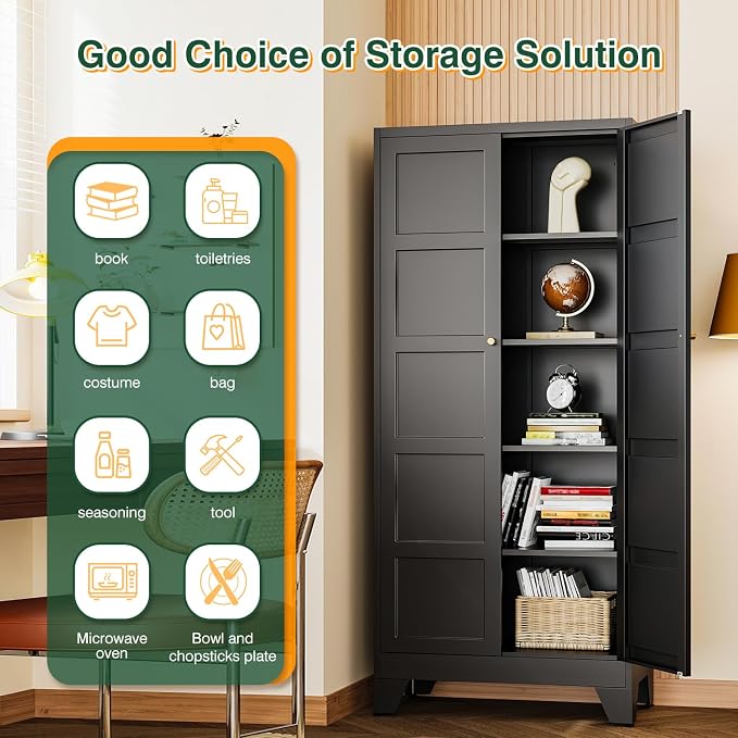 Letaya 71" H Metal Storage Cabinet - Image 9