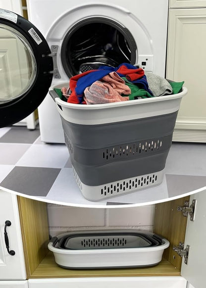 SAMMART 40L Collapsible Plastic Laundry Basket - Image 4