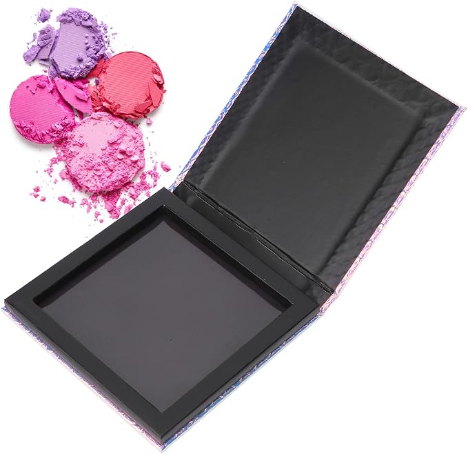 PU Empty Eyeshadow Palette, Fish Scale Small Magnetic Palette, Portable - Image 2