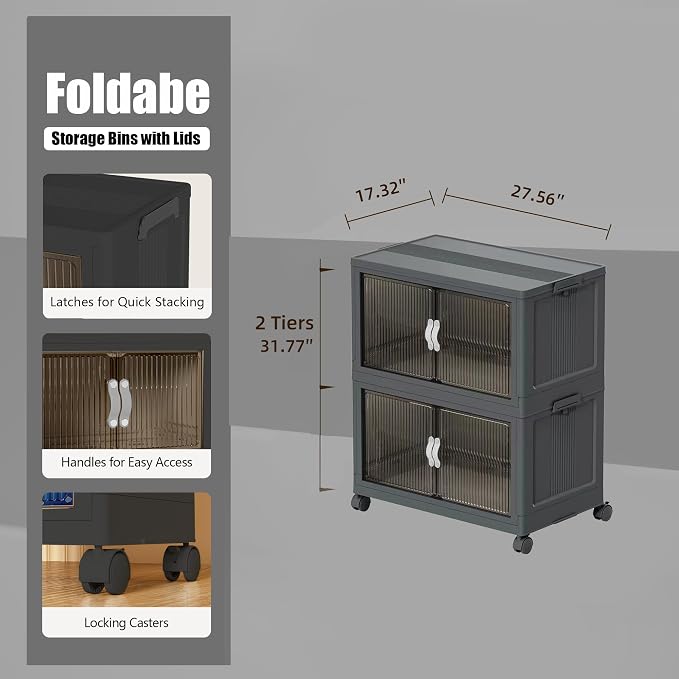 Stackable Storage Bins, Plastic Storage Bins - Image 2