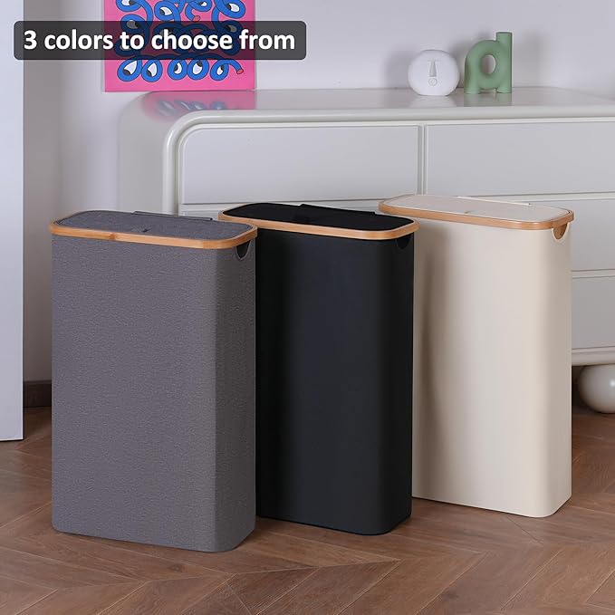 Slim Laundry Basket, 60L Laundry Hamper - Image 6