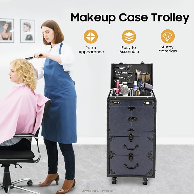 Cosmetic Train Case, Makeup Organizer Travel Case - Image 5