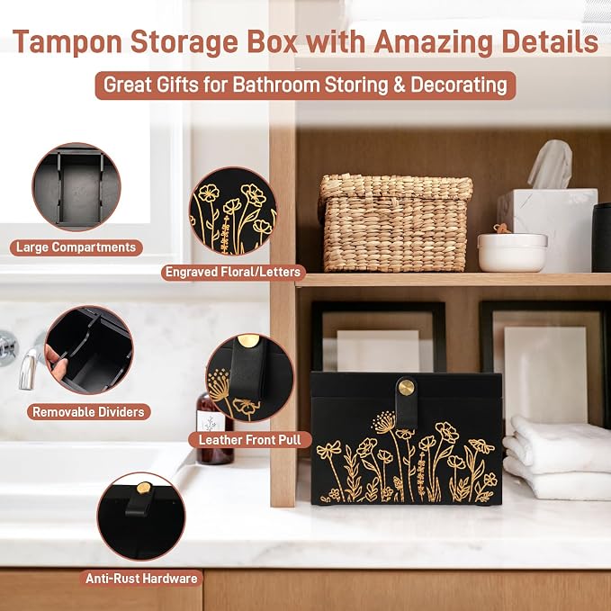 100% Solid Wood Tampon Holder Box - Image 7