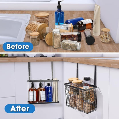 2 Pack Cabinet Door Organizer, Over The Cabinet Door Organizer - Image 5