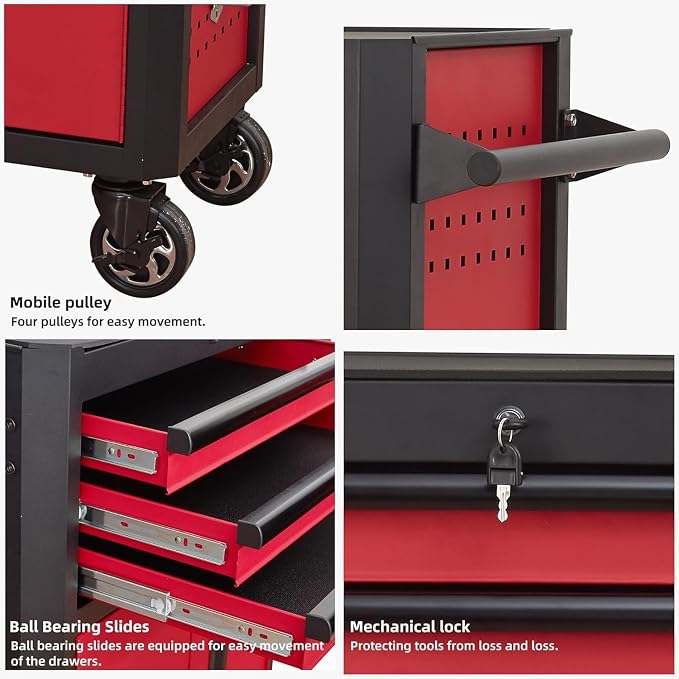 Rolling Tool Chest with Locking Wheels - Image 6