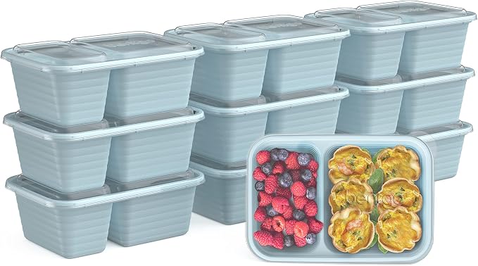 Bentgo Prep - 2-Compartment Snack Containers - Reusable, Microwaveable by Unknown