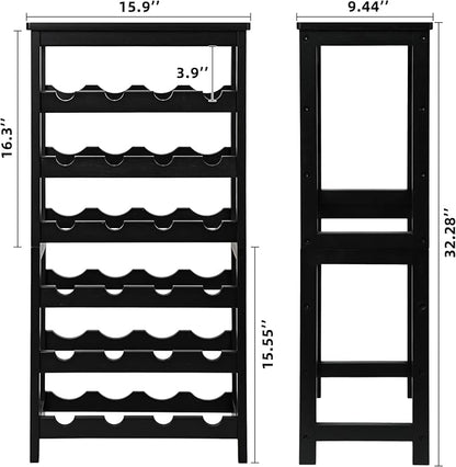 VASMIA Wine Rack Freestanding Floor, 6-Tier Display Wine Storage Shelves - Image 7