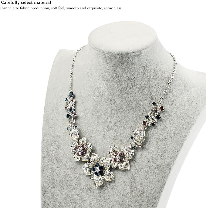 Oirlv Velvet 3-Dimensional Jewelry Stand Necklace Pendant Chain Jewelry Bust - Image 4