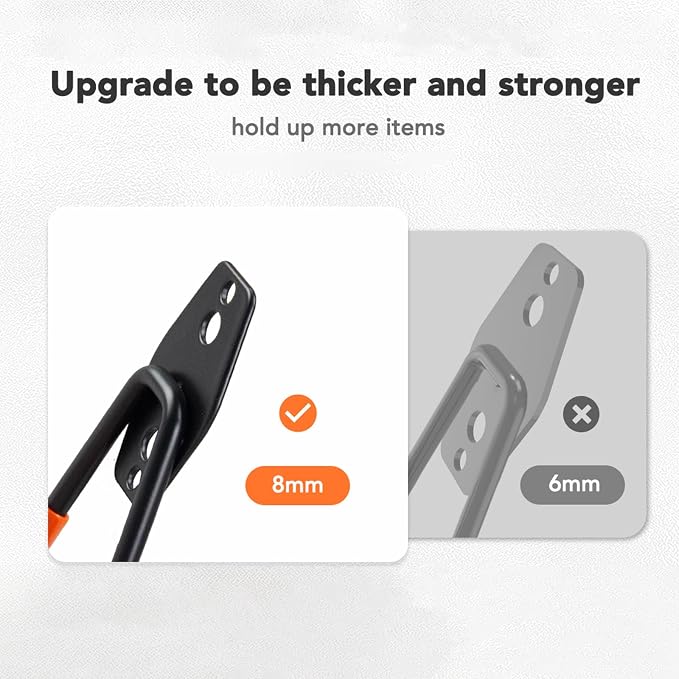 Skateboard Hooks 2-Pack Small Utility Heavy Duty Holder Garage Storage Wall - Image 4